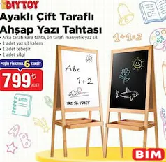 DIYTOY AYAKLI ÇİFT TARAFLI AHŞAP YAZI TAHTASI
